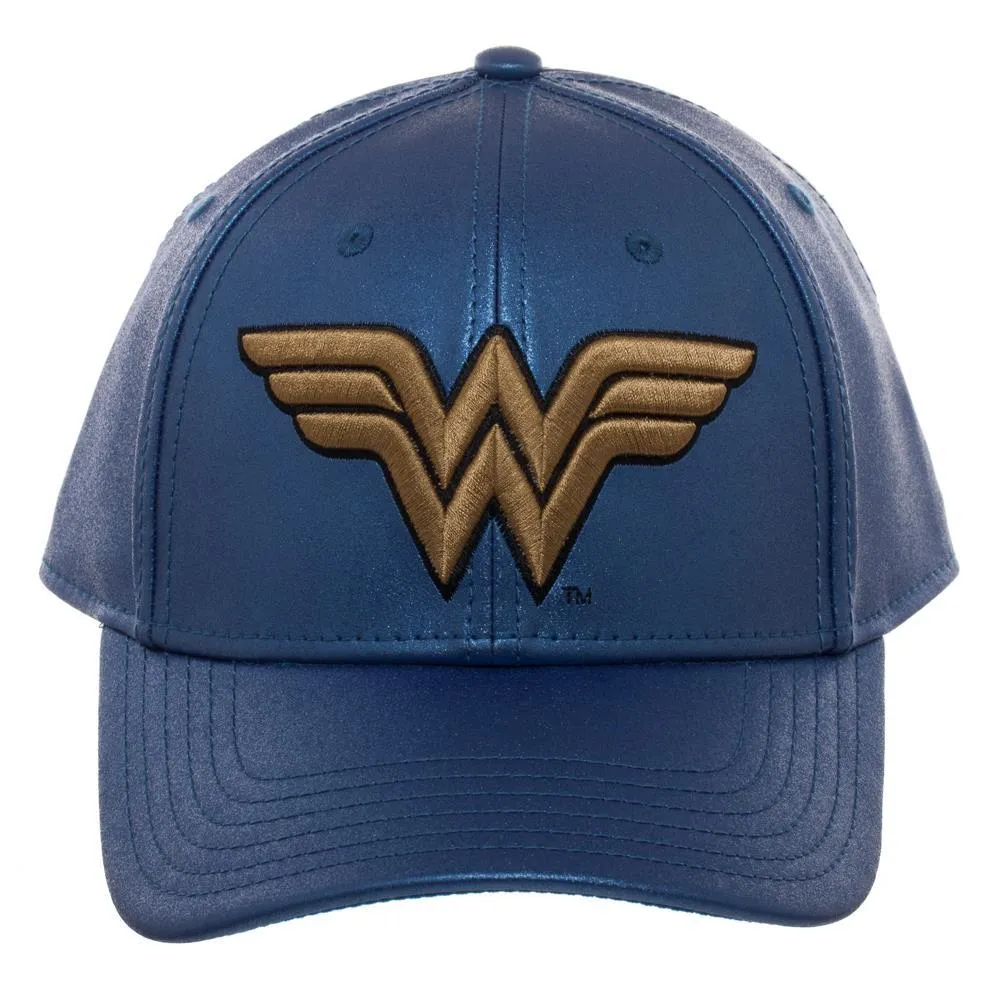 Blue Glitter Hat w/ Wonder Woman Logo - Wonder Woman Dad hat