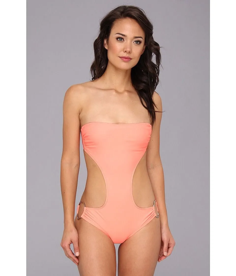 Body Glove Cassie Aurora Orange One Piece Monkini Swimsuit Size XS