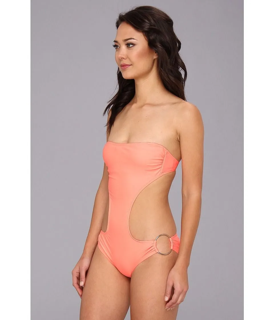 Body Glove Cassie Aurora Orange One Piece Monkini Swimsuit Size XS