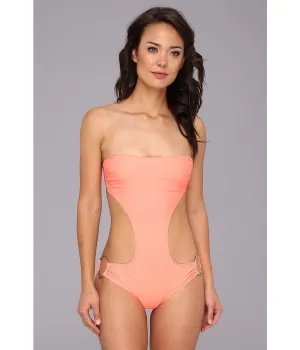 Body Glove Cassie Aurora Orange One Piece Monkini Swimsuit Size XS