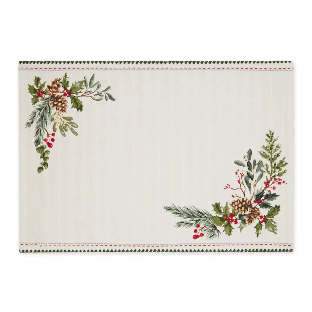 Boughs of Holly Printed Placemat