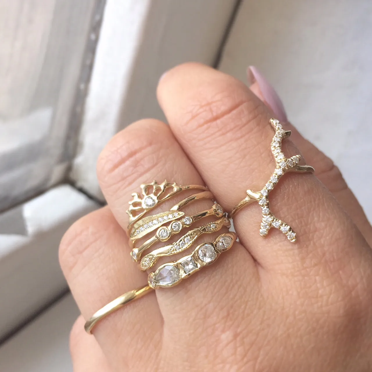 Branch Diamond Ring