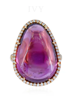 Burma Spinel and Diamond Ring