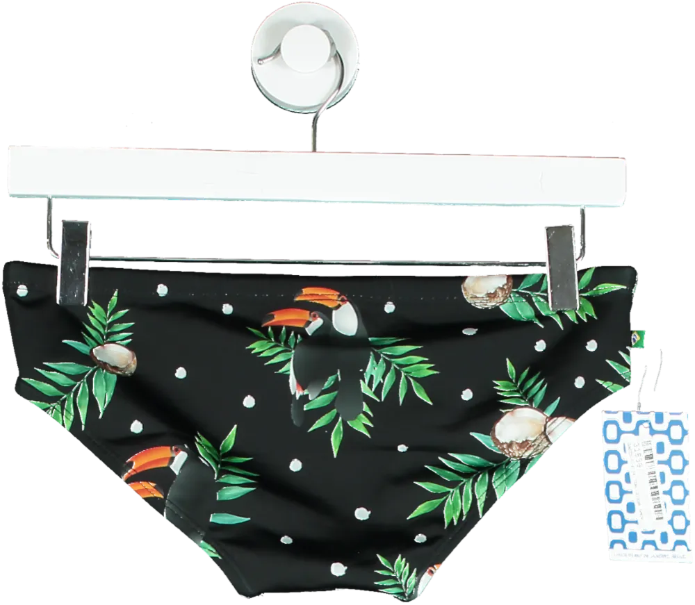 Carioca Black Toucan Print Bikini Bottoms UK S