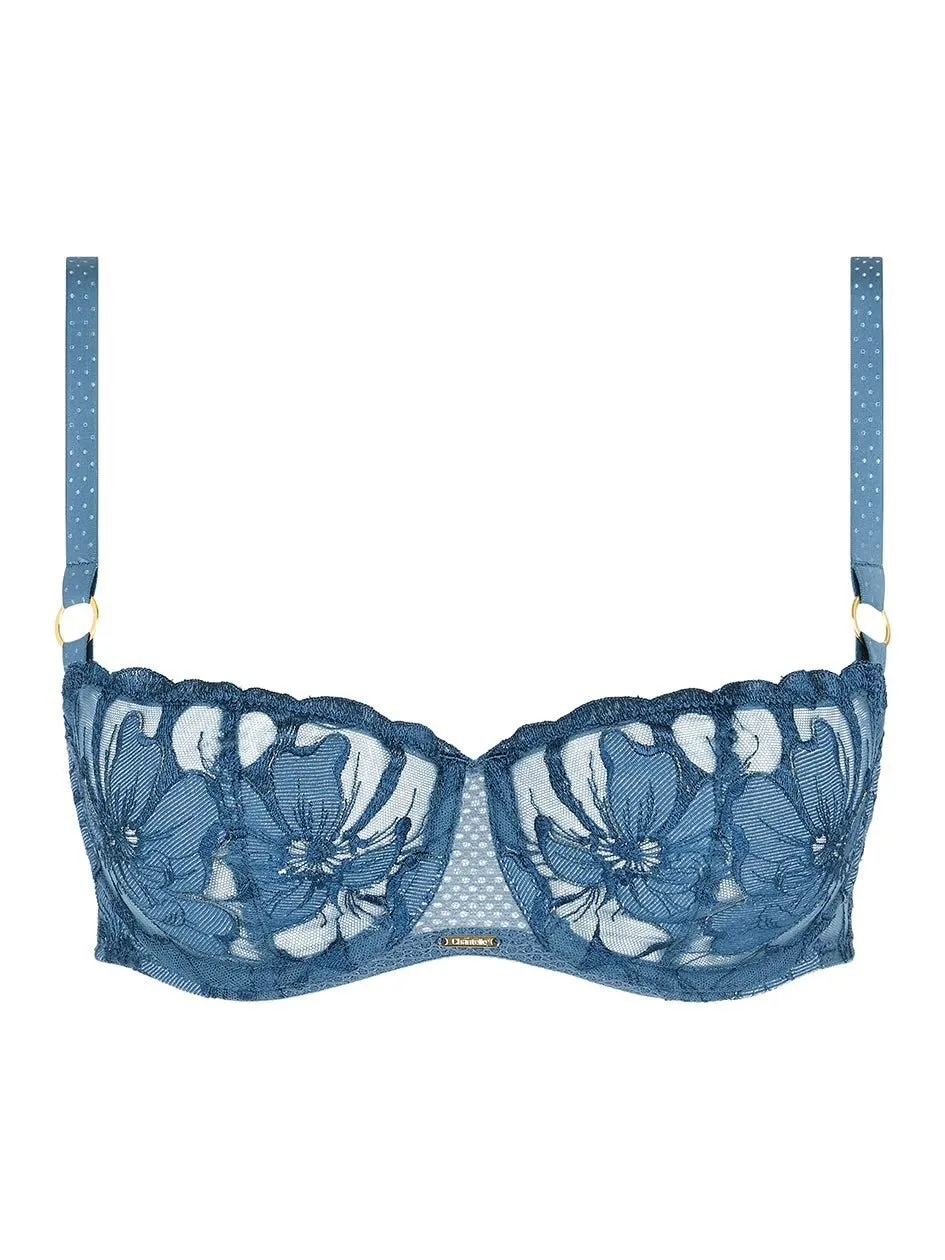 Chantelle Fleurs Signature Lace Demi Bra Denim