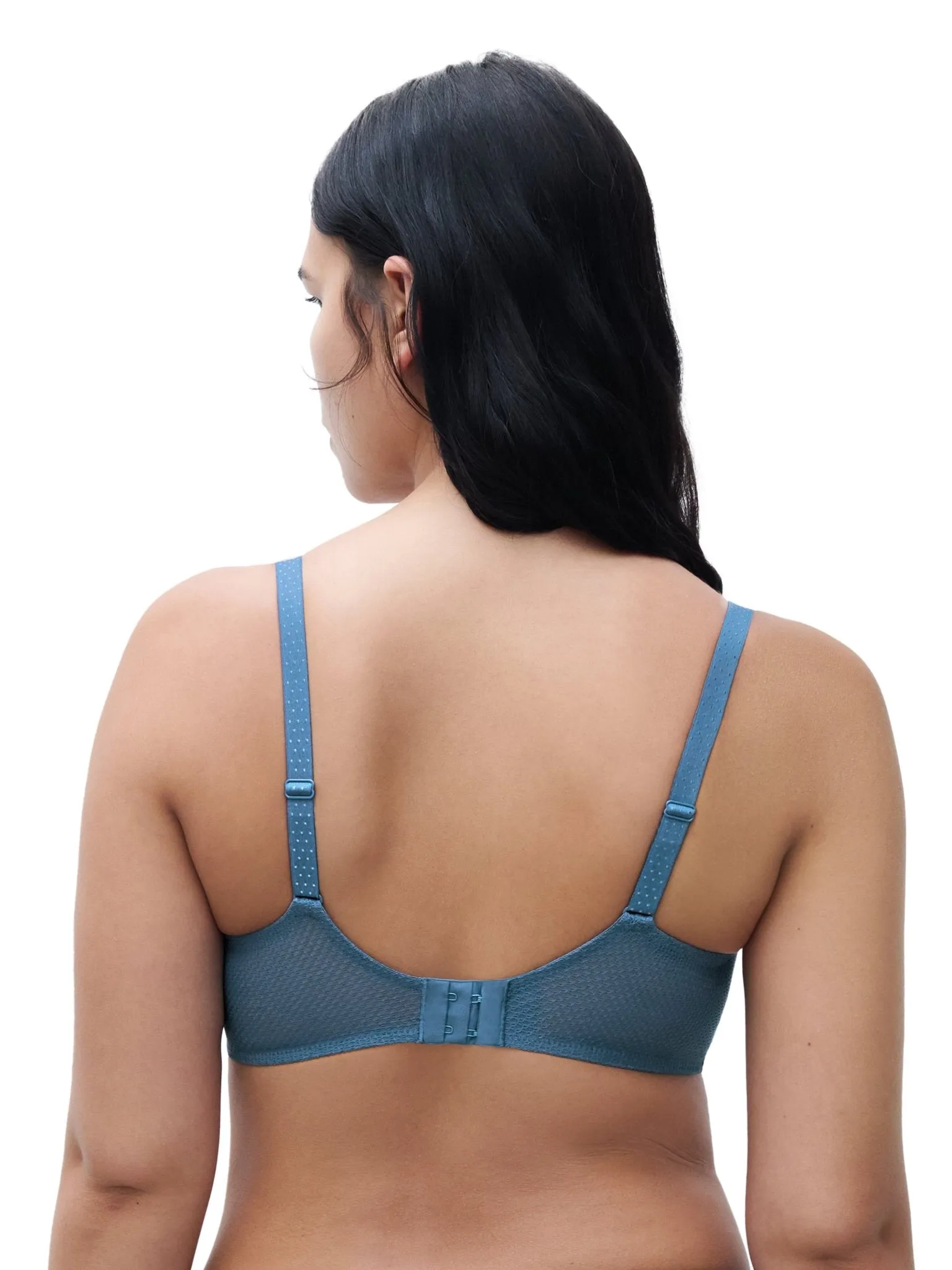 Chantelle Fleurs Signature Lace Demi Bra Denim