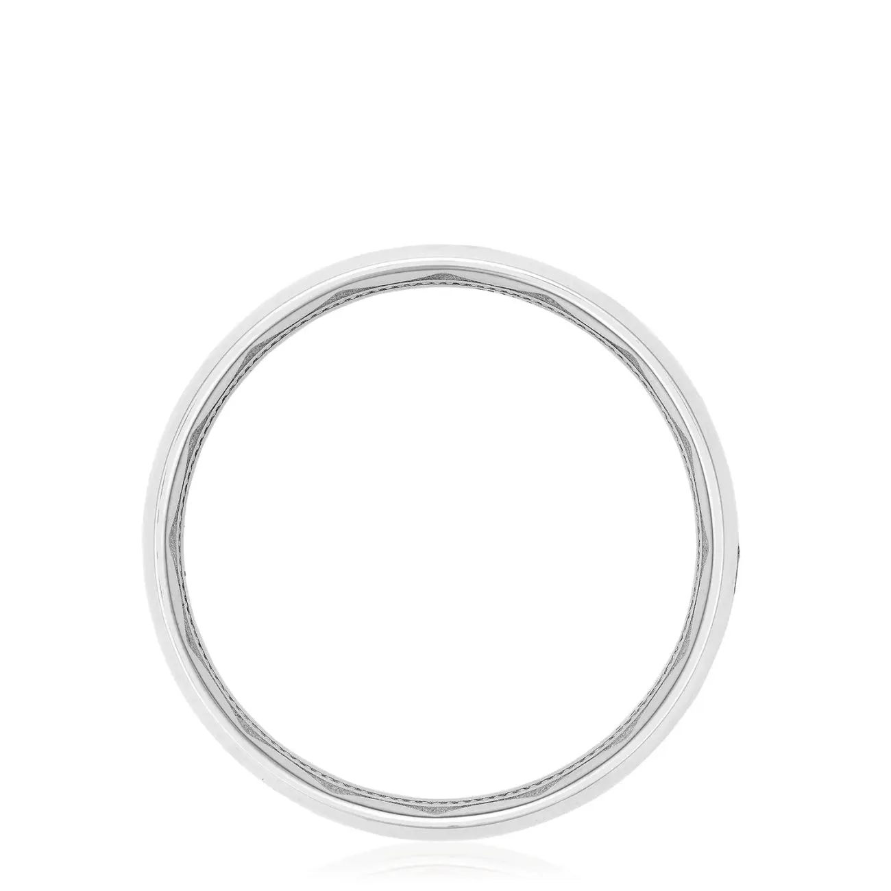 Classic 18K White Gold Flat Satin Finish Wedding Band Ring