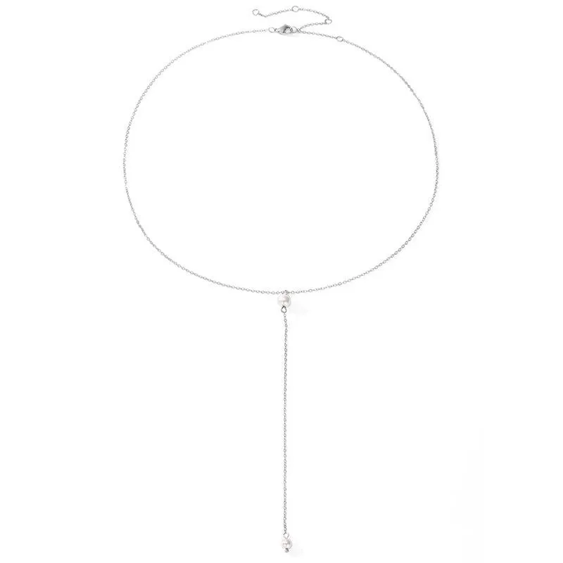 Collier Perle Blanche - Caroline