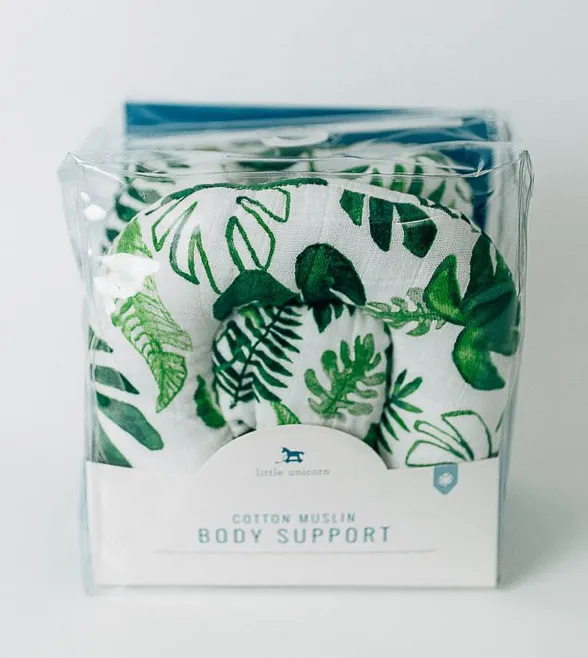 Cotton Muslin Body Support - Tropical Leaf