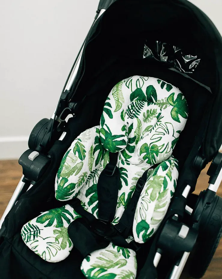 Cotton Muslin Body Support - Tropical Leaf