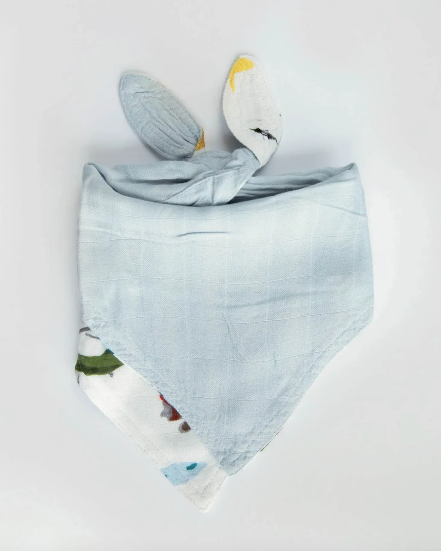 Cotton Muslin Reversible Bandana Bib - Air Show