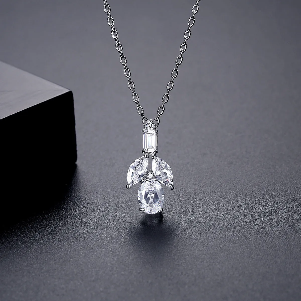 Crystal & Cubic Zirconia Botany Pendant Necklace