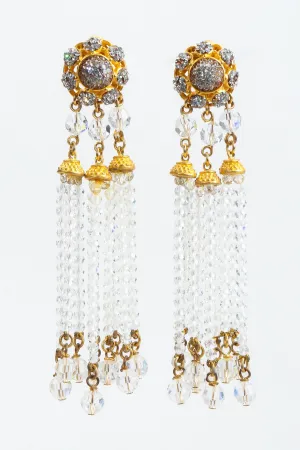Crystal Chandelier Bead Drop Earrings
