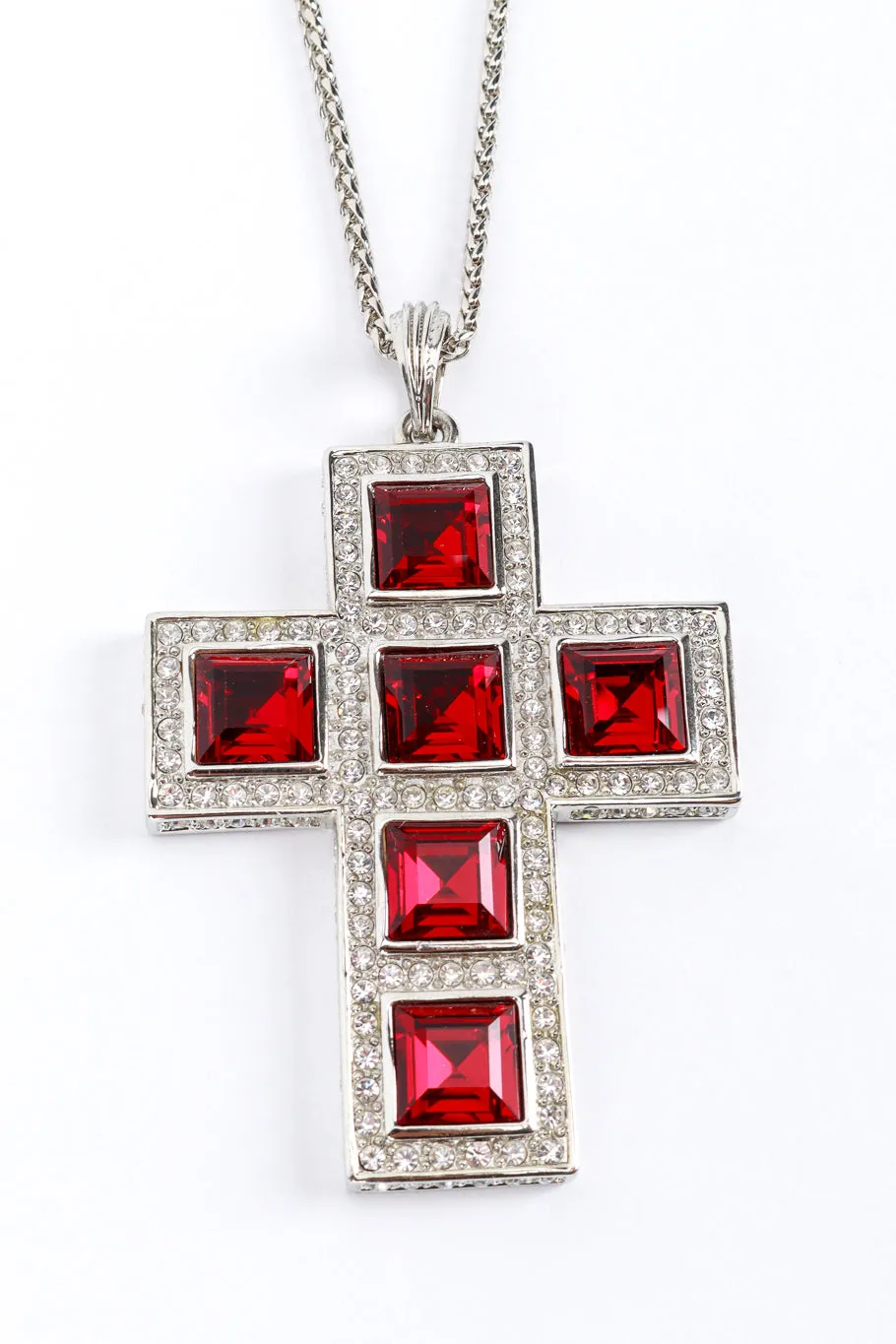 Crystal Rhinestone Cross Necklace