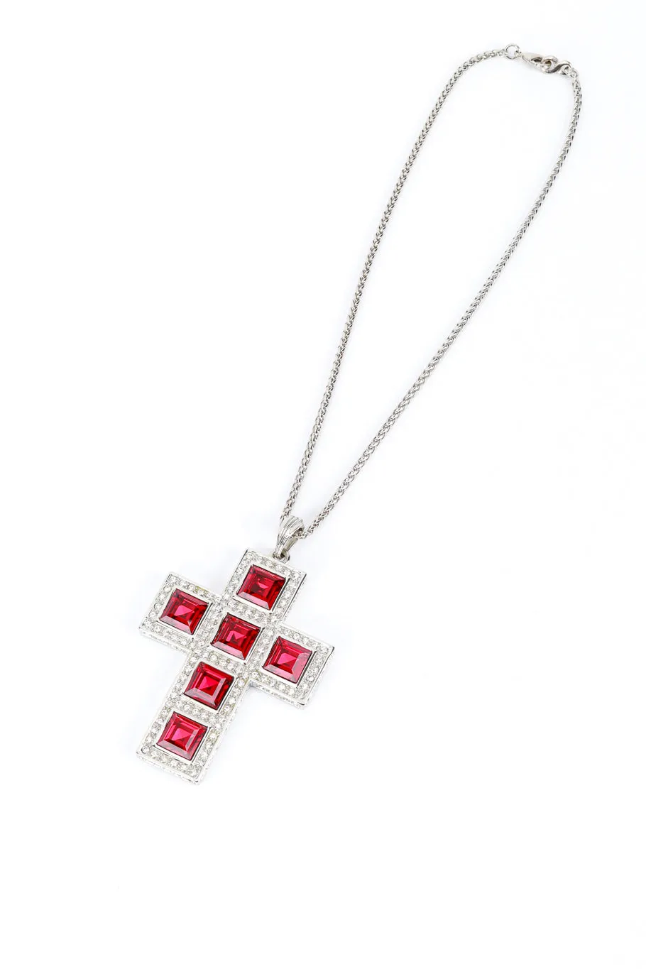 Crystal Rhinestone Cross Necklace