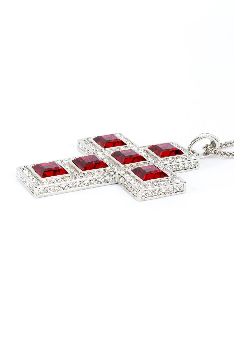 Crystal Rhinestone Cross Necklace