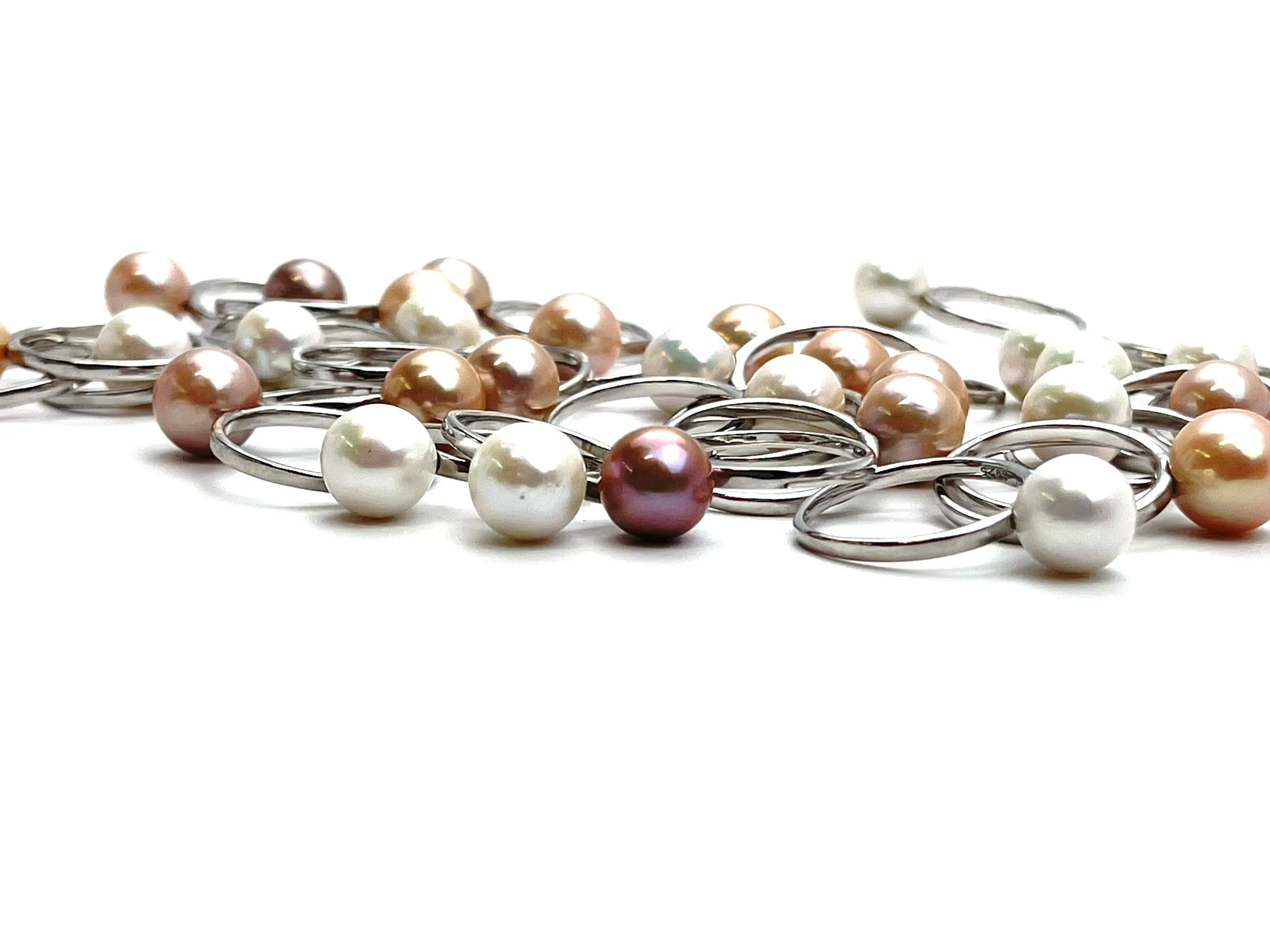 Edison Pearl Sterling Silver Rings