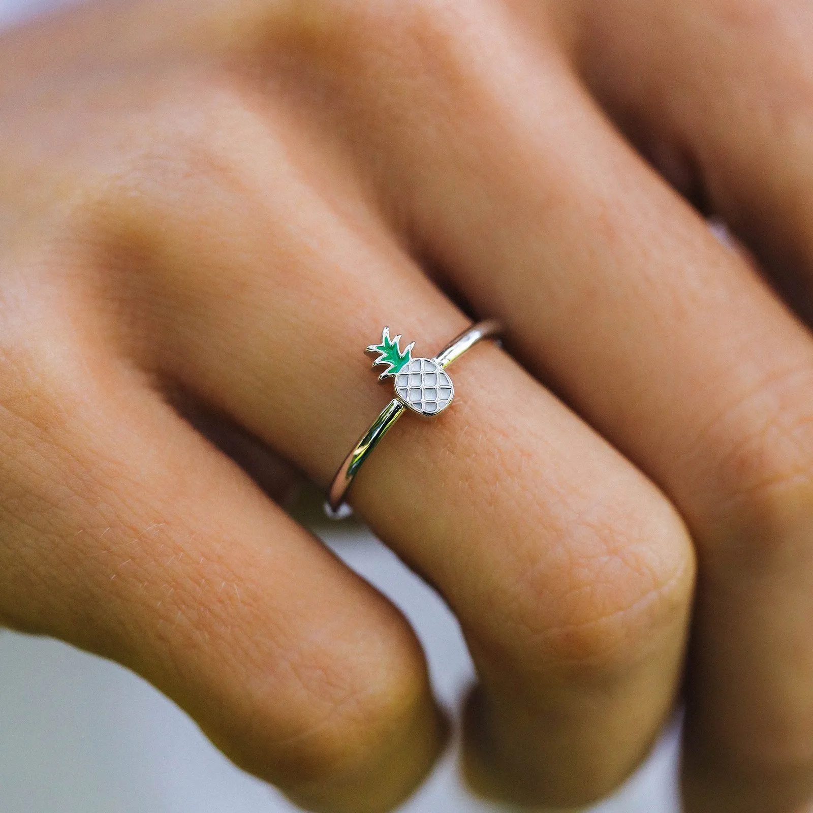 Enamel Pineapple Ring