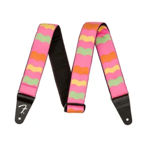 Fender MonoNeon Woven Strap, Neon Pink, 2"