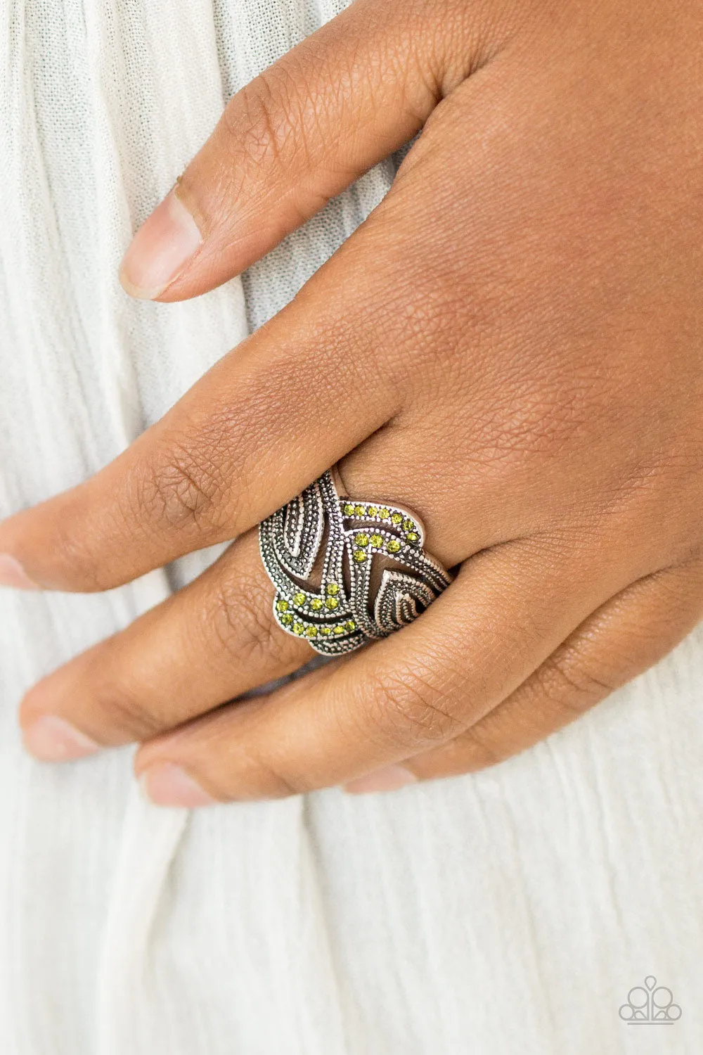 Fire and Ice - Green Ring