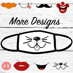 Funny Faces Face Mask / Washable / Dust Mask/ Face Mask for Adults/ Face Mask for Youth