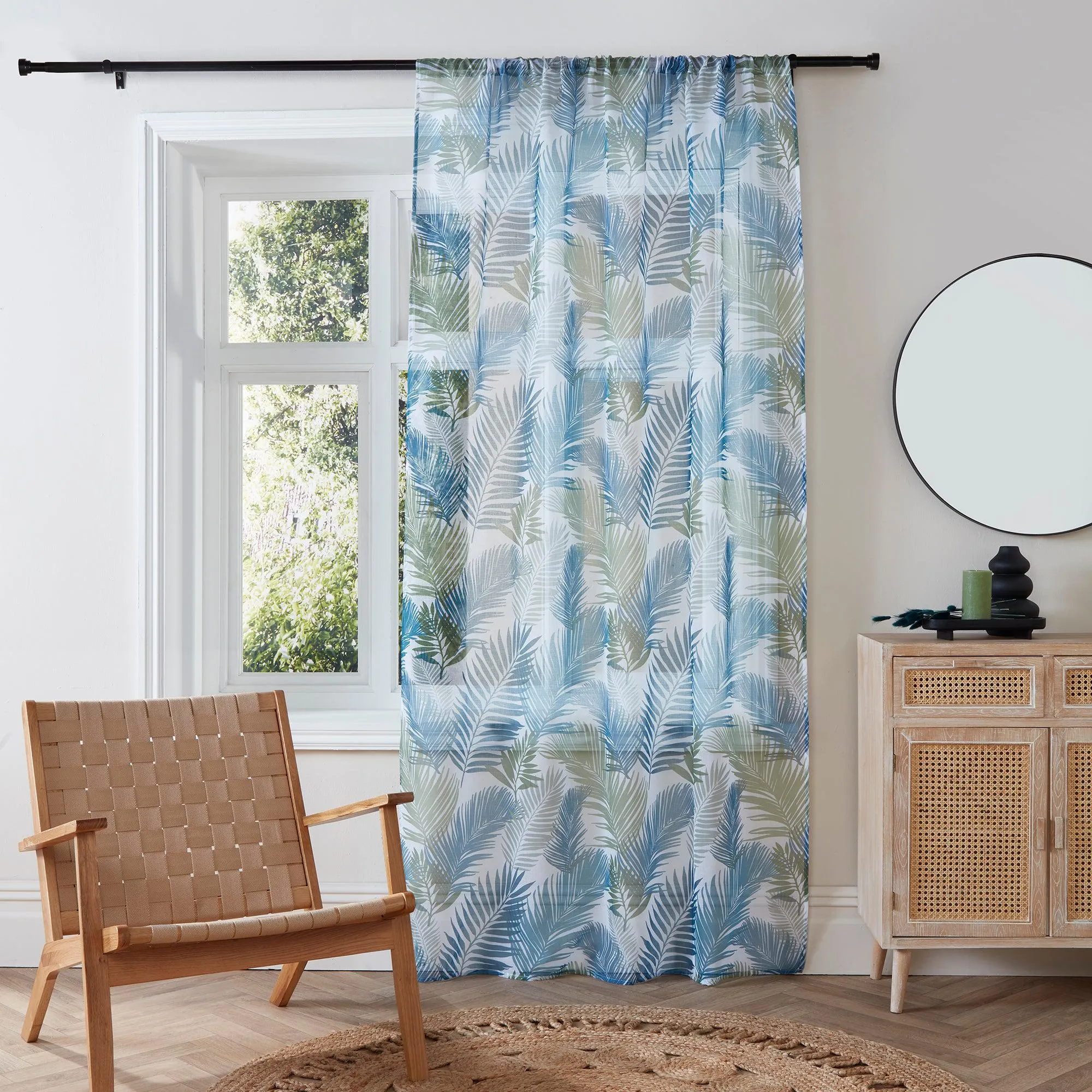 Fusion Tropical Voile Panel - Teal
