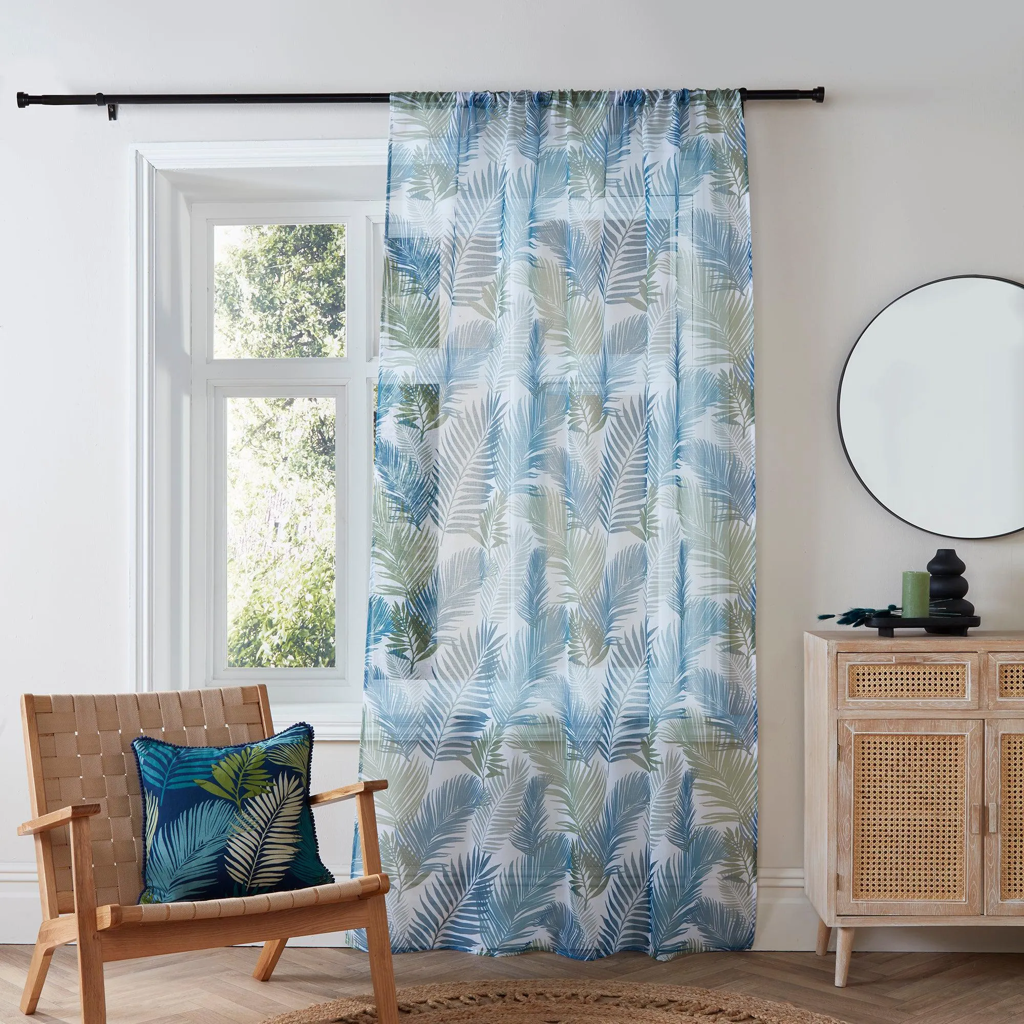 Fusion Tropical Voile Panel - Teal