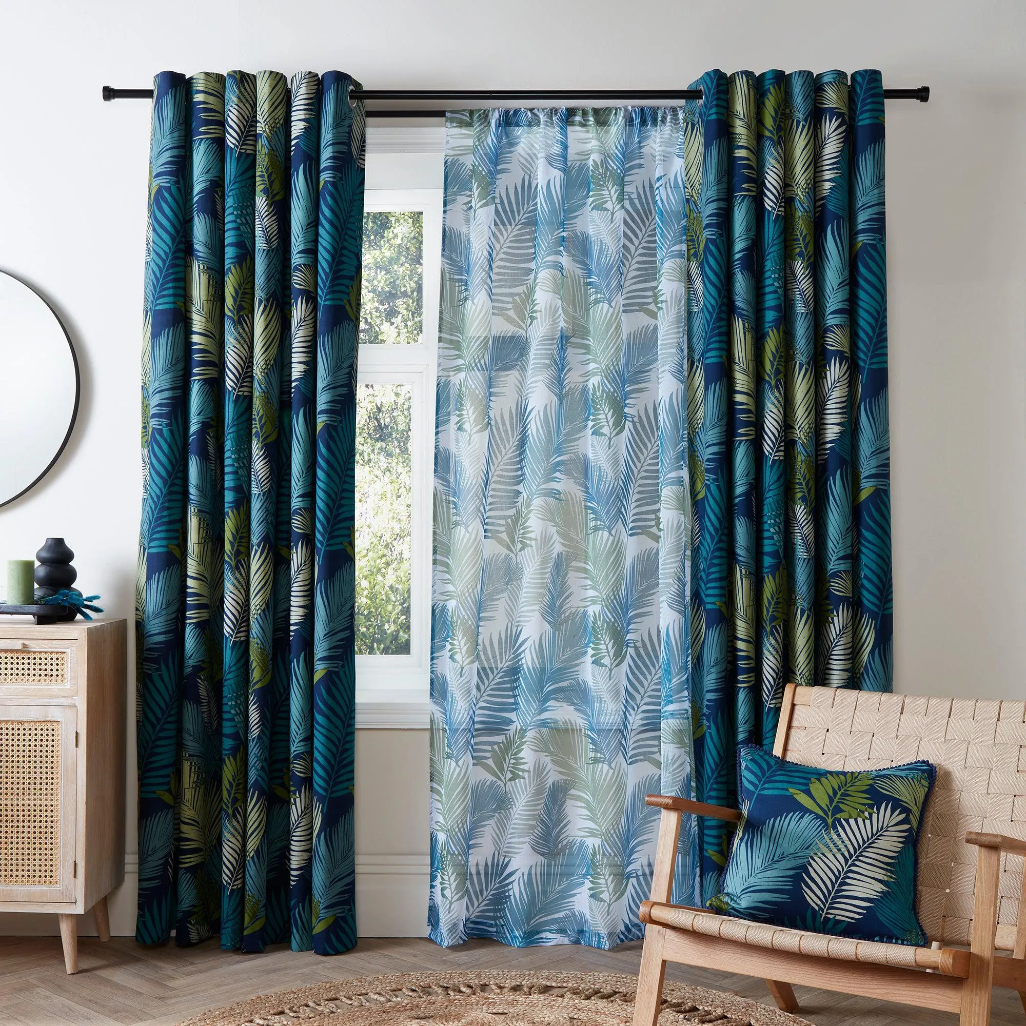 Fusion Tropical Voile Panel - Teal
