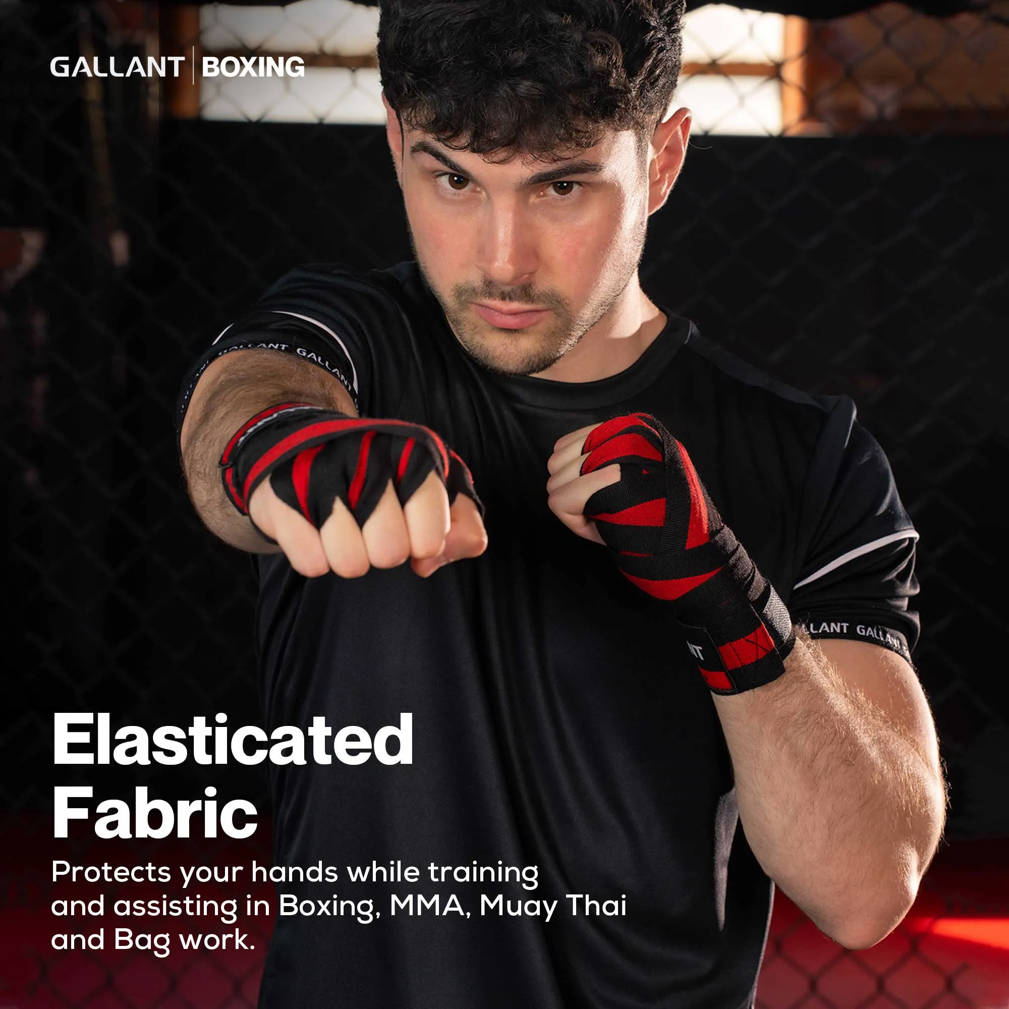 Gallant Heritage Boxing Hand Wraps - Red - Boxing Wrist Wraps