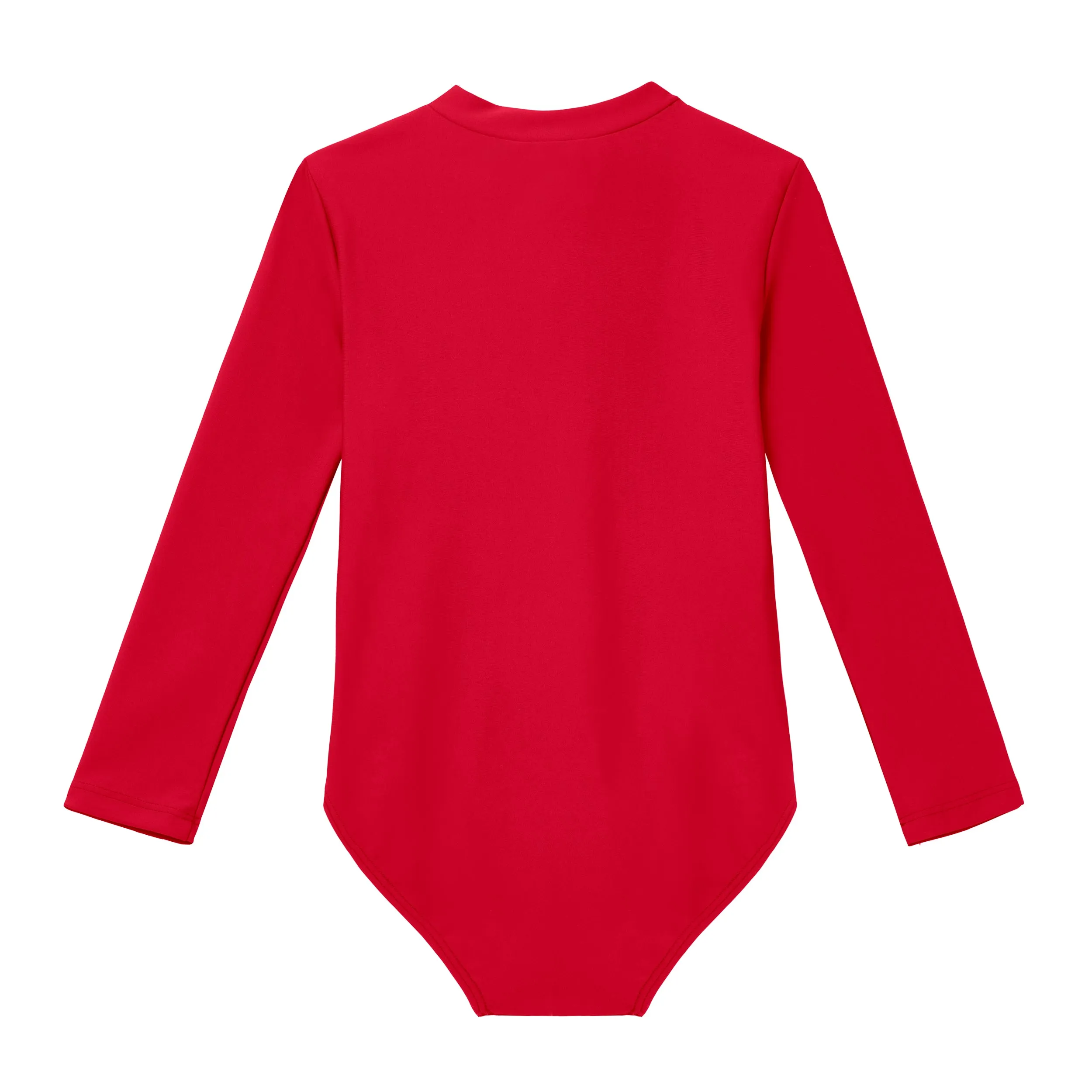 Girls UPF 50  One-Piece Long Sleeve Swimsuit | Red