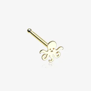 Golden Evil Octopus Nose Stud Ring