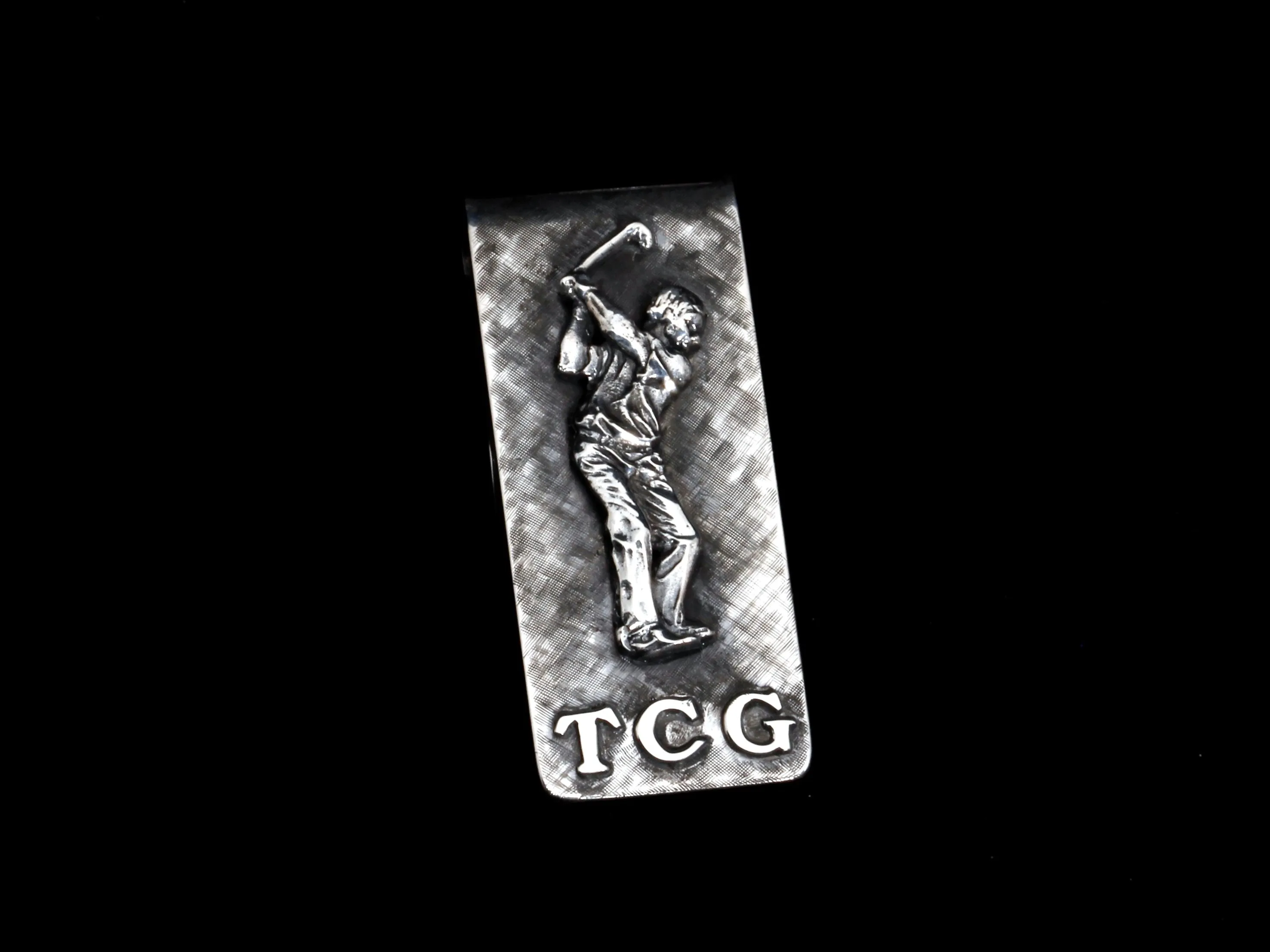 Golfer Money Clip With Initials