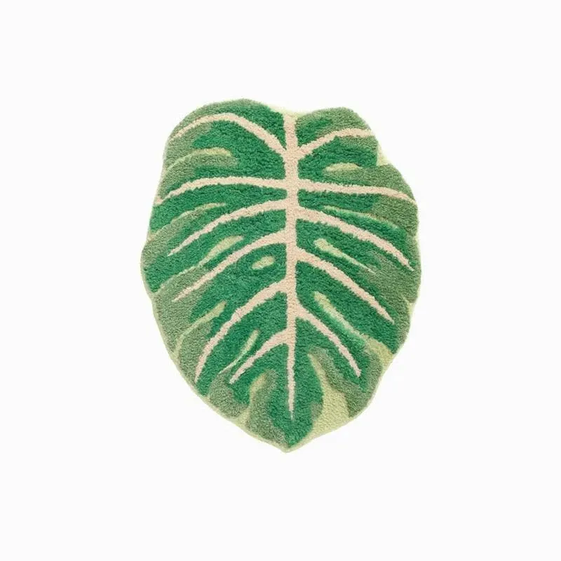 Green Leaf Decorative Bathroom Mat