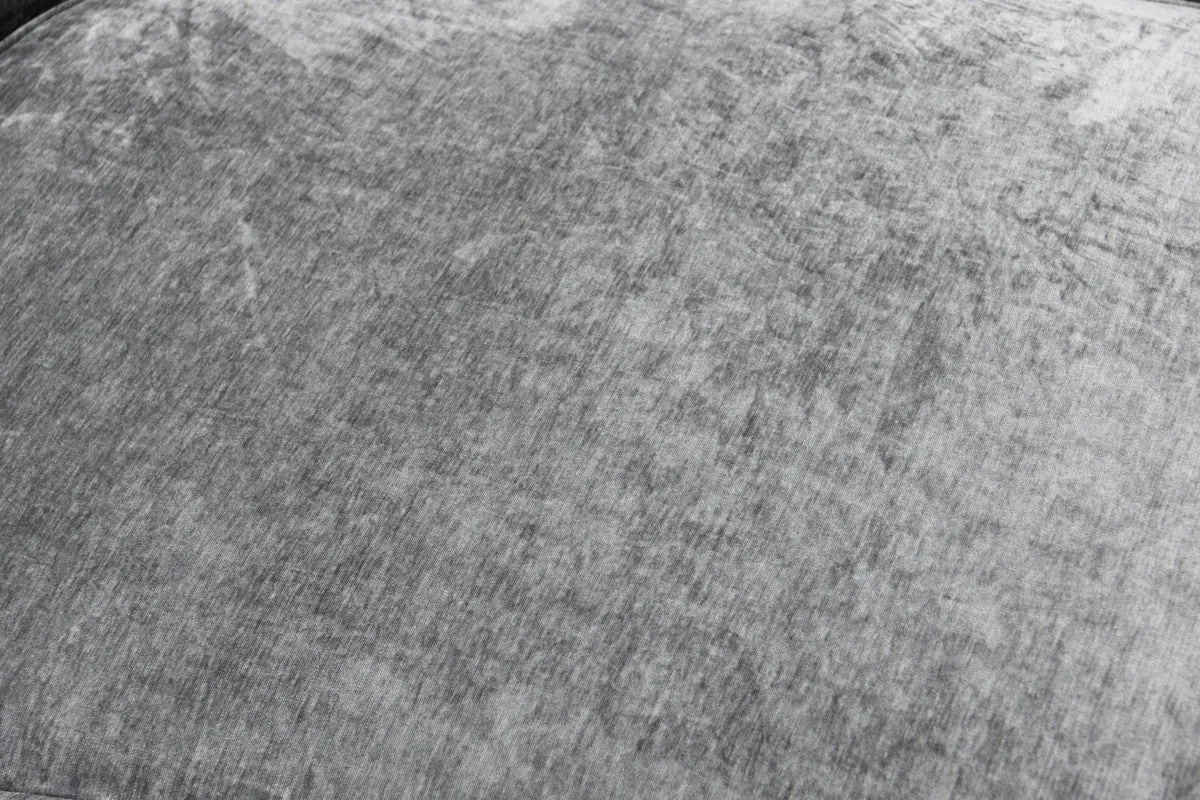 Grey Slub Velvet Chaise