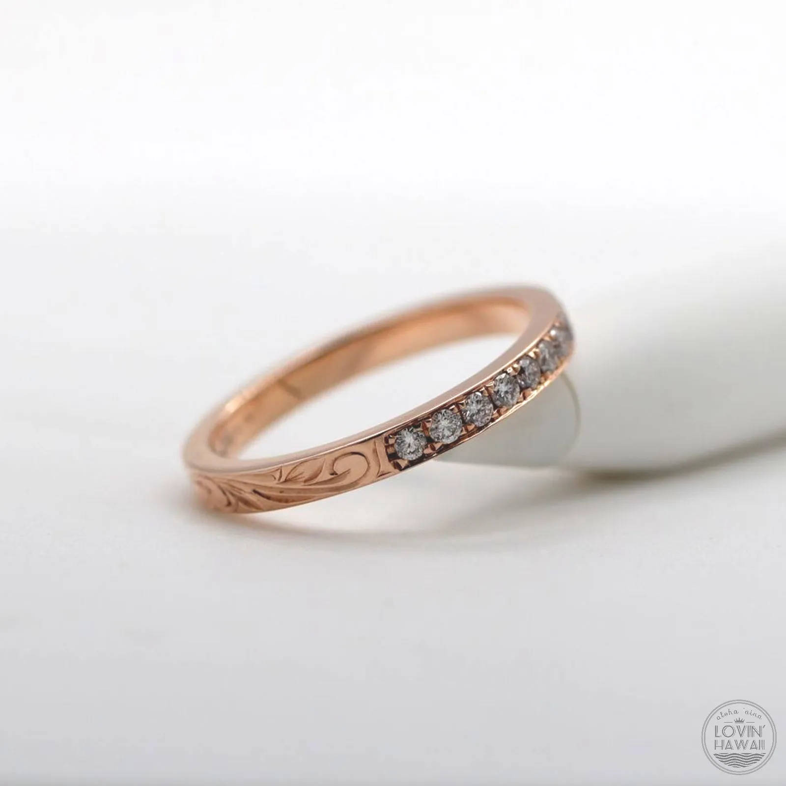 Half Eternity Ring with Diamonds (2MM Width)