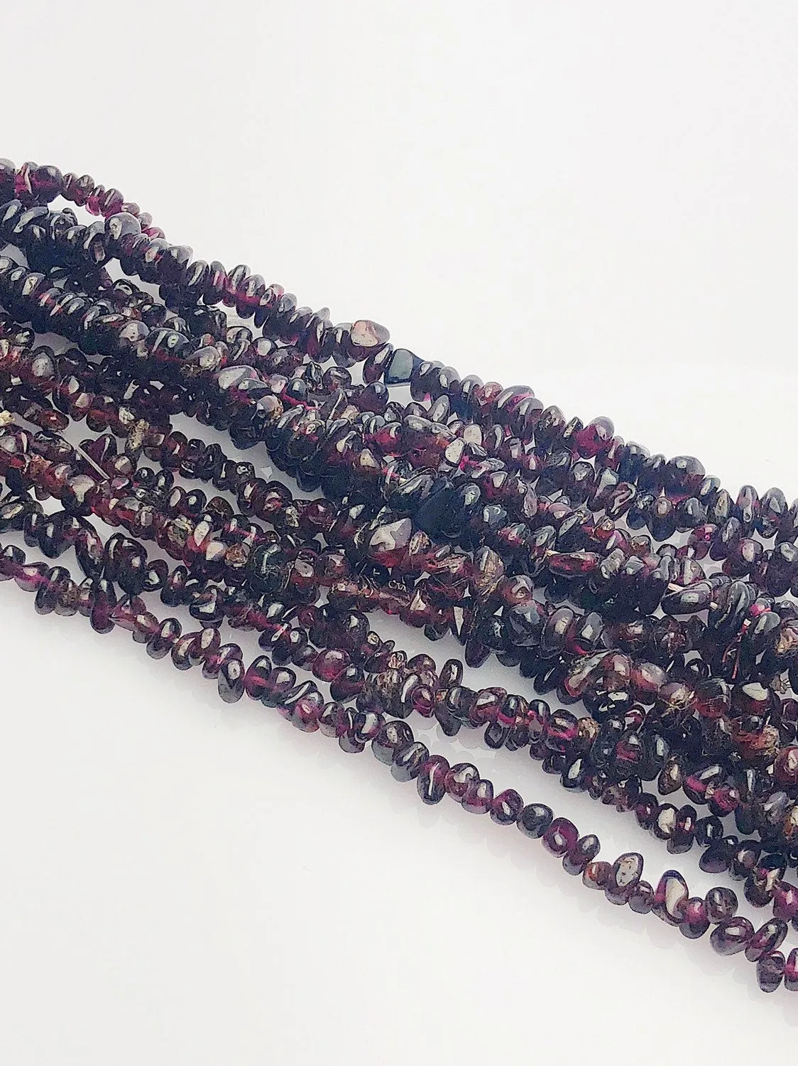 HALF OFF SALE - Garnet Gemstone Beads, Full Strand, Semi Precious Gemstone, 34"