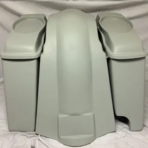 Harley Davidson 6" Heritage Softail Extended Saddlebags 6 x 9 Speaker Lids   Fender Right Cutout
