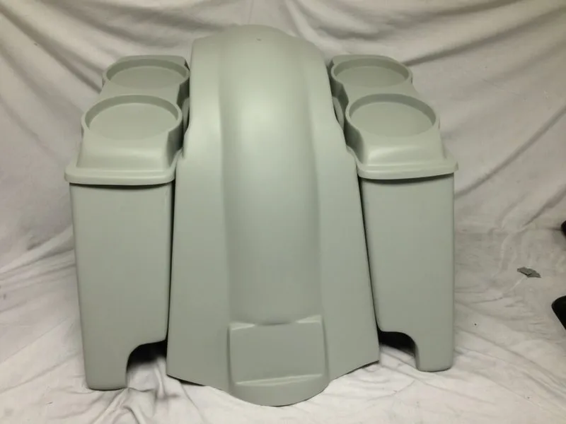 Harley Davidson 6" Heritage Softail Extended Saddlebags 6.5" Speaker Lids   Fender Dual Cutouts