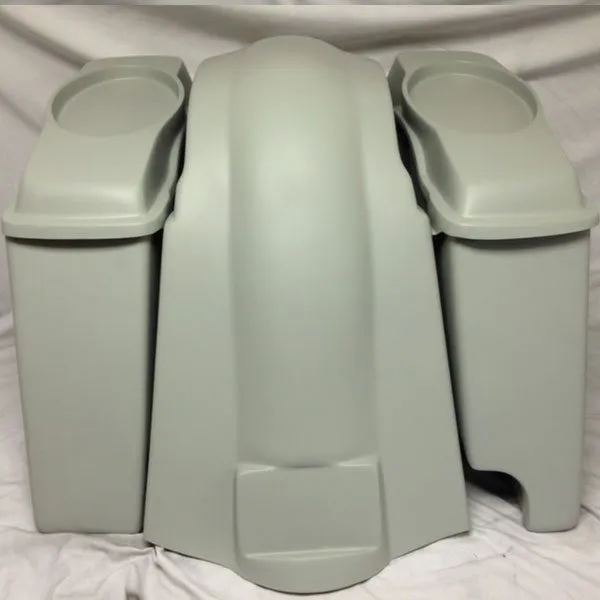 Harley Davidson 6" Heritage Softail Extended Saddlebags 6.5" Speaker Lids   Fender Right Cutout