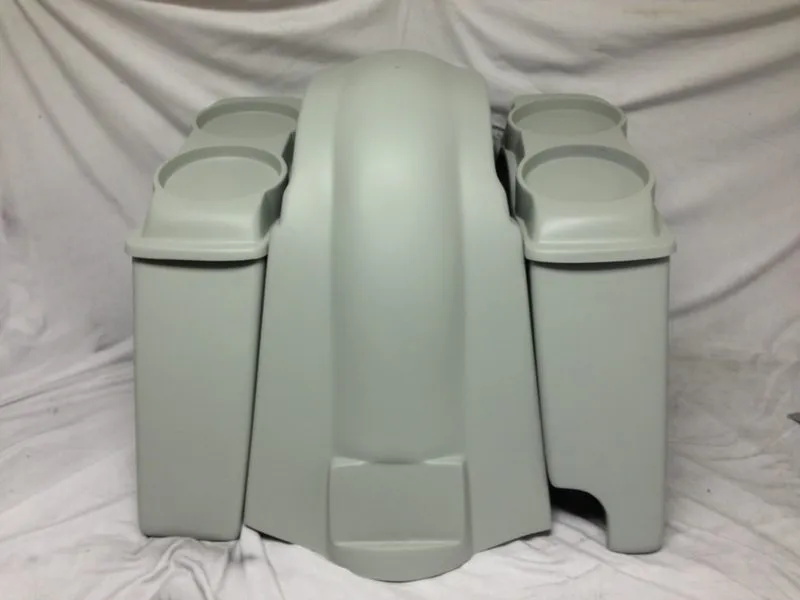 Harley Davidson Heritage Softail 4" Extended Saddlebags 6.5" Speaker Lids   Fender Right Cutout
