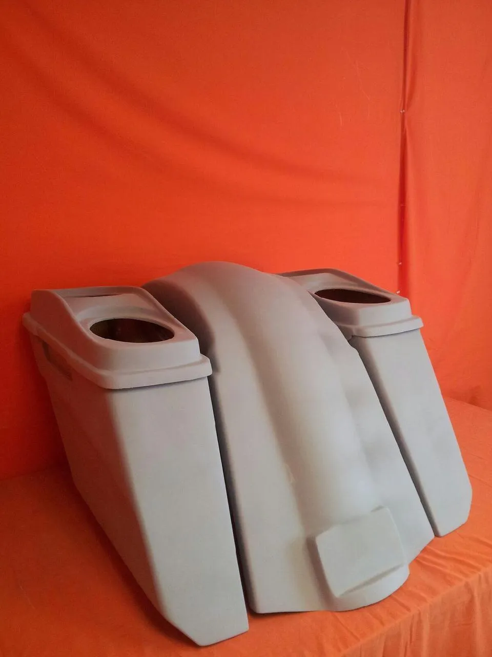 Harley Davidson Heritage Softail 5" Extended Saddlebags Dual 6 x 9 Speaker Lids   Fender No Cutouts