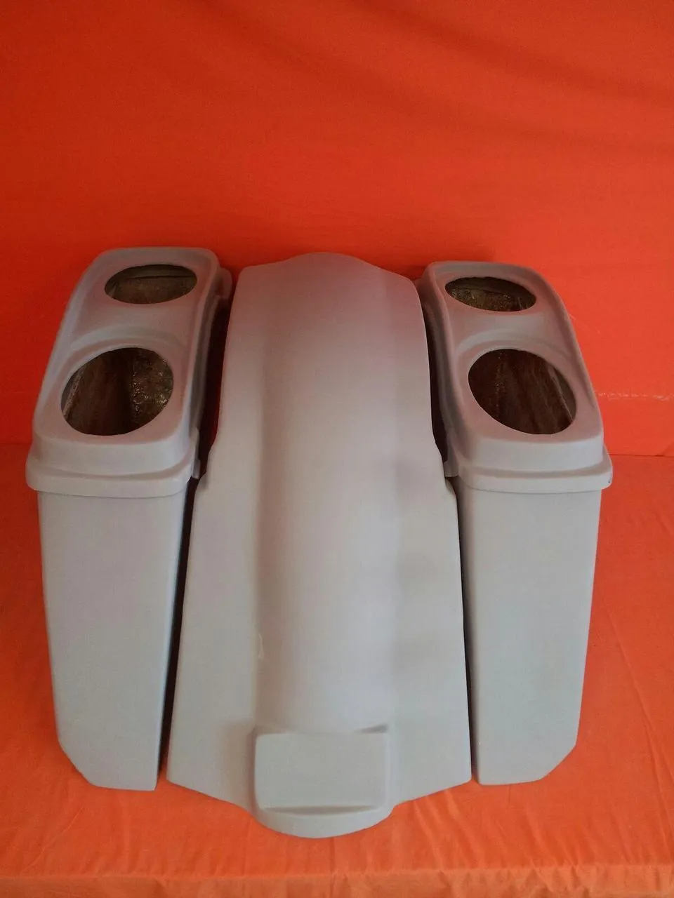 Harley Davidson Heritage Softail 5" Extended Saddlebags Dual 6 x 9 Speaker Lids   Fender No Cutouts