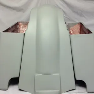 Harley Davidson Softail Heritage 4" Extended Stretched Saddlebags No Lids Fender Dual Cut Outs