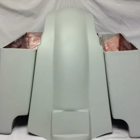 Harley Davidson Softail Heritage 4" Extended Stretched Saddlebags No Lids Fender Dual Cut Outs