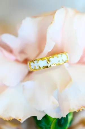 Hazel Blues® |  Carolina Hand Crafted White Pattern Ring
