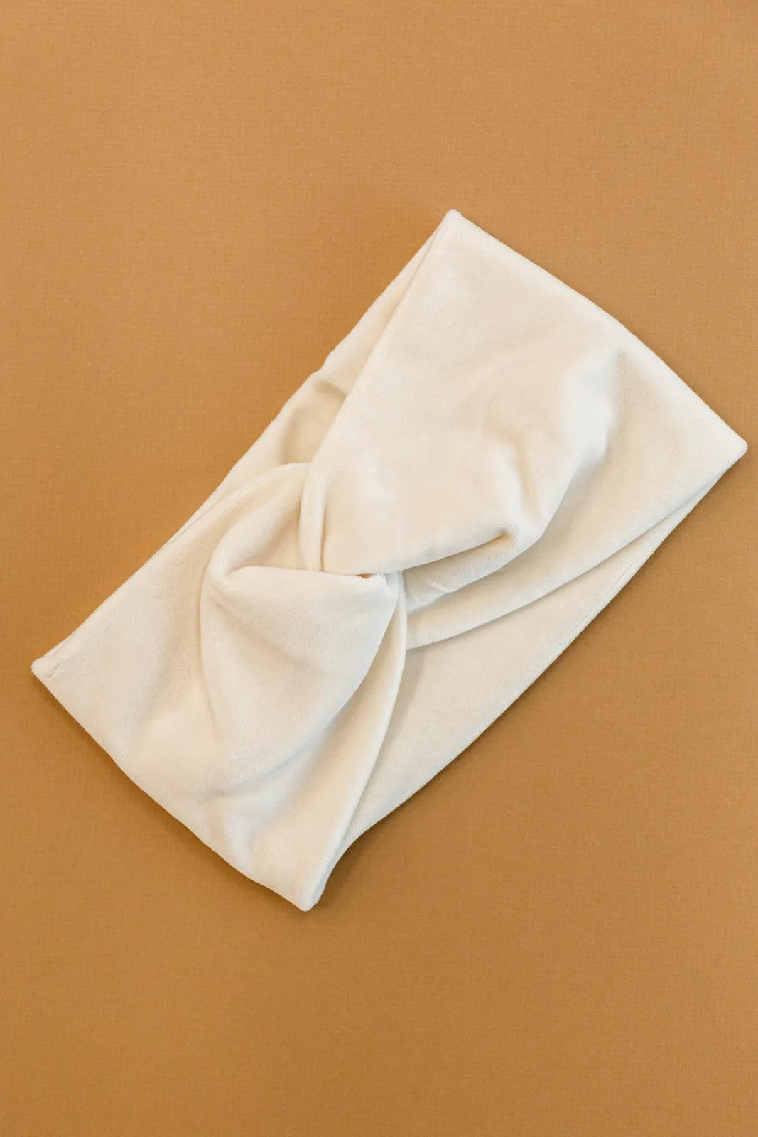Hazel Blues® | Velvet Twist Headband In Ivory