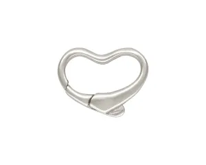 Heart Cast Clasp w/ No Ring (11.0x15.0mm), Sterling Silver. #5002068