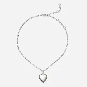 Heart Locket Necklace in Silver