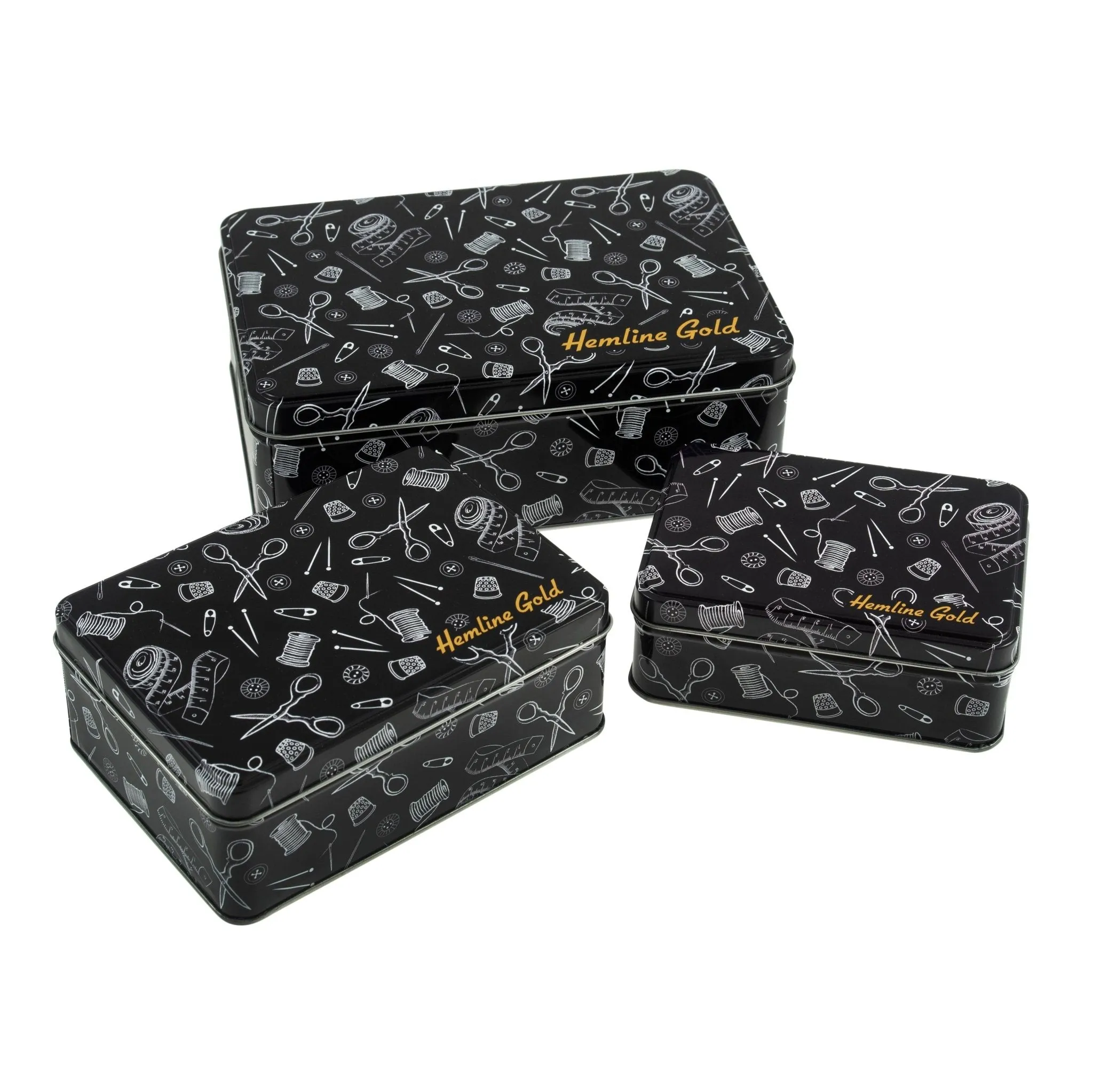Hemline Gold | Small Sewing Accessories Tin