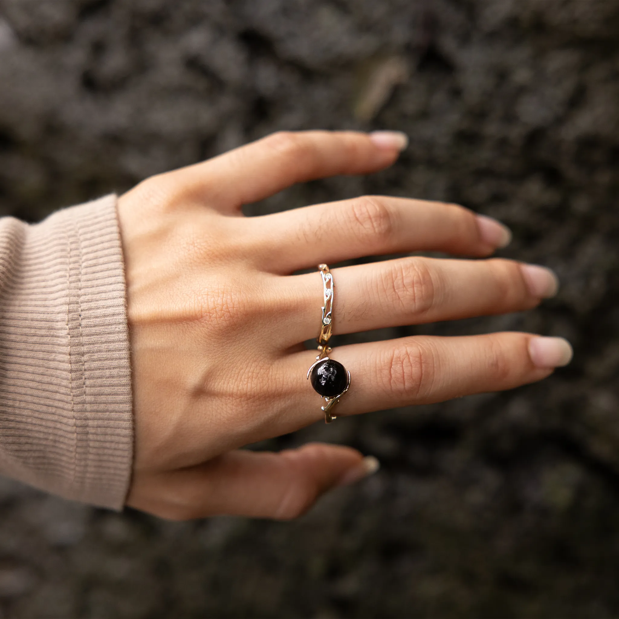 Heritage Ring in Gold with Diamonds